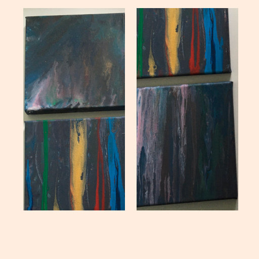 Ansicht eines Acrylbildes der Serie Duos-Trios-Quadros